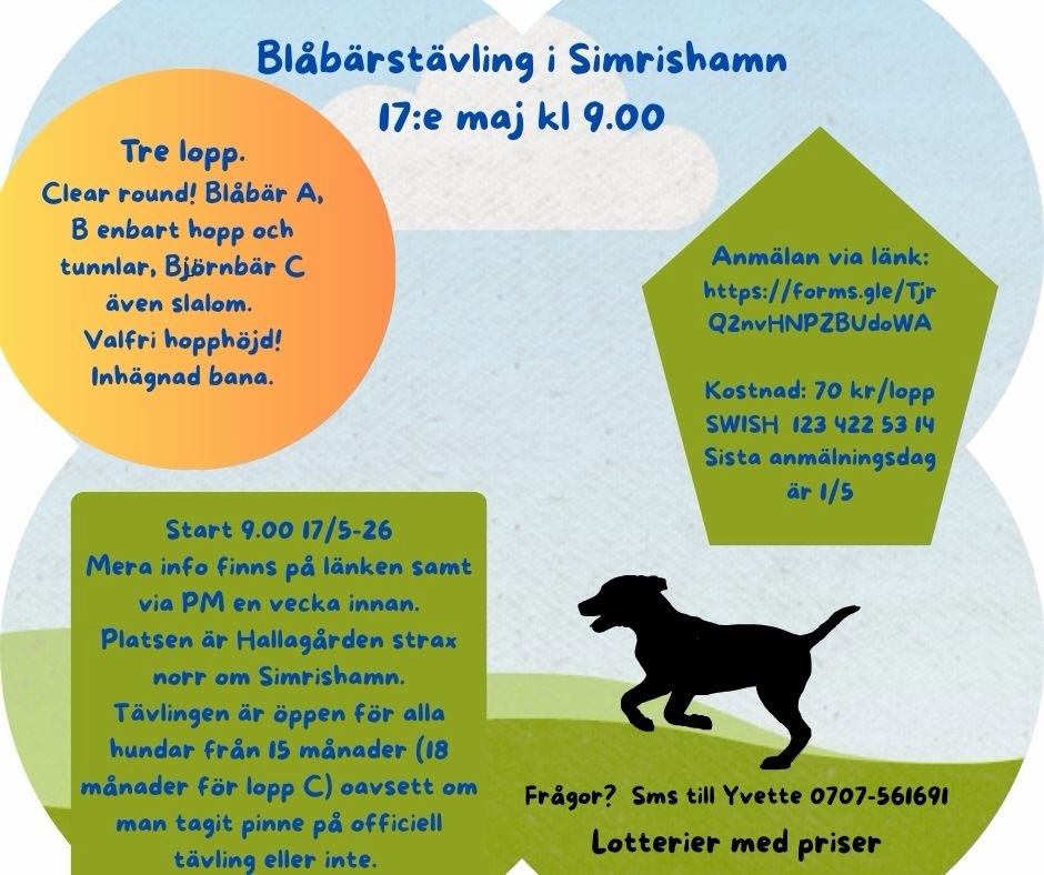 Vad gör du i vår??
Den 17/5 kommer vi ha Blåbär & Björnbärstävling. 

In & läs & boka din plats. 
Vill du inte tävla är du hjärtligt välkommen att titta. 
Vi har fik, lotteri & försäljning. 

Välkomna!!

https://facebook.com/events/s/blabarstavling-i-simrishamn-17/903023995437039/