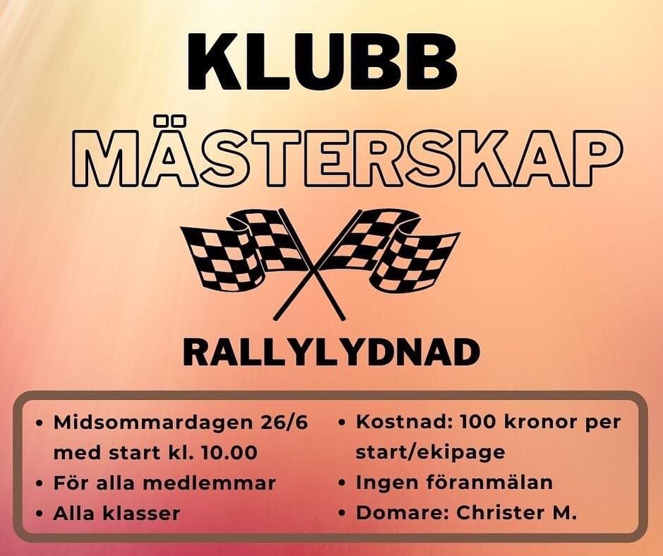 #rallylydnad #klubbmästerskap #simrishamnsbrukshundklubb